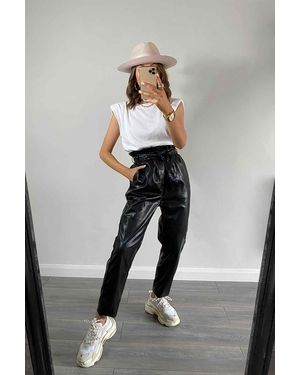 Urban Bliss Pu Paperbag Pant - Grey