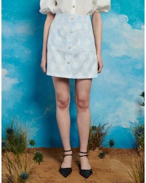 Sister Jane Boucle Mini Skirt Co-Ord - Blue