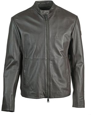 Emporio Armani W1b50p W1p52 0479 Leren Jas - Grijs
