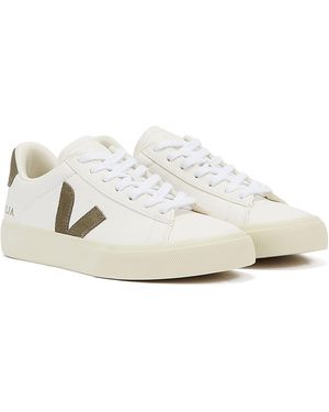 Veja Campo Extra Khaki /Khaki Trainers Leather - White