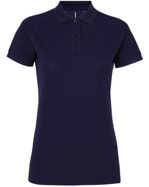 Asquith & Fox Ladies Short Sleeve Performance Blend Polo Shirt - Blue