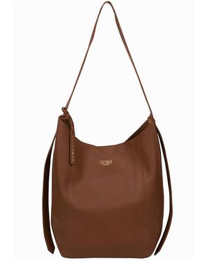 Cultured London 'Harrow' Leather Shoulder Bag - Brown