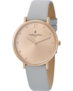 Pierre Cardin Belleville Simplicity Watch Cbv.1011 Leather - Natural