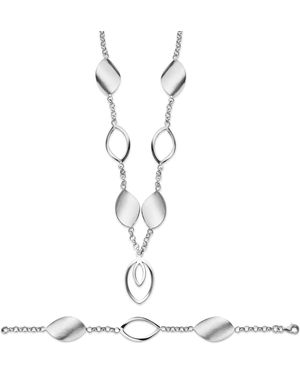 Orphelia 925 Sterling Set: Bracelet + Earrings - White