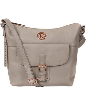 Pure Luxuries 'Monamy' Leather Shoulder Bag - Grey