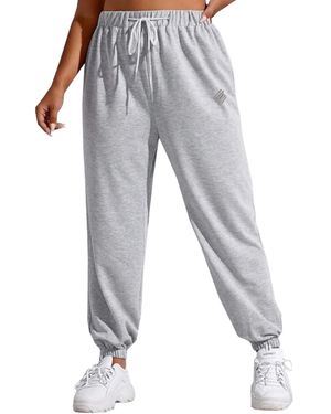 Enzo Ladies Oversized Joggers - Grey
