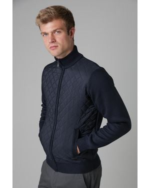 Kensington Eastside Quilted And Fleece Lined Zip Through Jacket - Blue