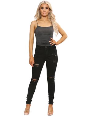 Enzo Skinny Stretch Denim Jeans - Black