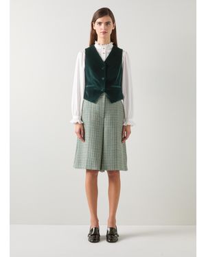LK Bennett Ami Waistcoat, Dark - Green