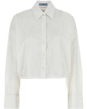 Prada Poplin Shirt Cotton - White