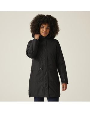 Regatta Sabinka Ii Fur Trim Hood Waterproof Parka Jacket Coat - Black