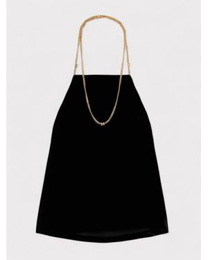 Palm Angels Chain Velvet Top - Black