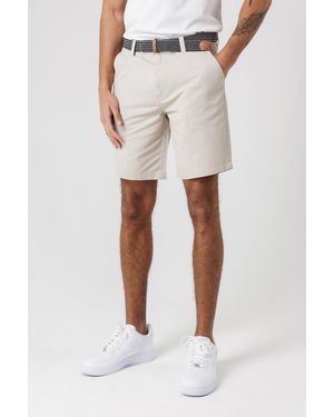 Tokyo Laundry Cotton Twill Peached Shorts - Natural