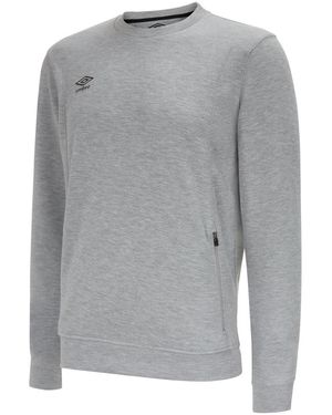 Umbro Pro Stacked Logo Fleece Pullover Marl/ - Grey