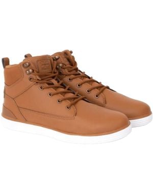 Crosshatch Staiger Leren Trainers (bruin)