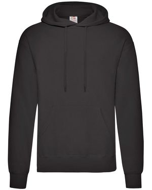 Fruit Of The Loom Adults Classic Hooded Sweatshirt - Black
