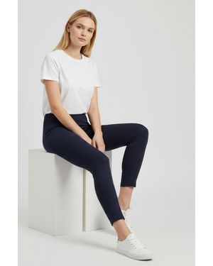 Secret Label Suedette Front Seam Leggings - Blue