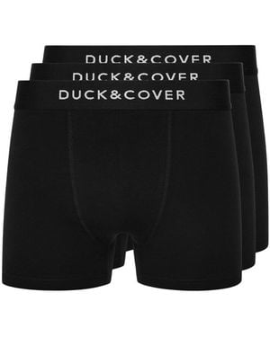 Duck and Cover Sagnet Boxer Shorts (Pack Of 3) - Black