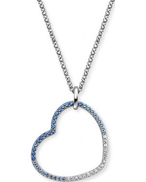 Engelsrufer Ern-Heartocean-Zim Ladies Heart Ocean Necklace Sterling - Metallic