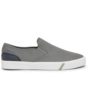 Bench Solid Patterned Slip-On Trainers - Grey