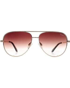 Quay Aviator Gradient High Key Mini Metal - Brown