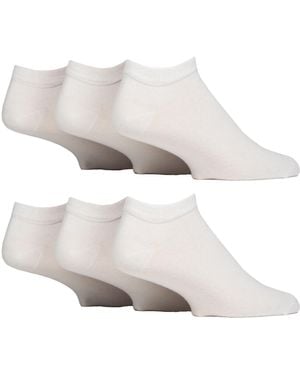 IOMI 6 Pack Diabetic Trainer Socks - White