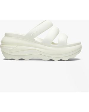 Crocs™ 209842-0Wv Mega Crush Triple Strap Sliders Chalk - White