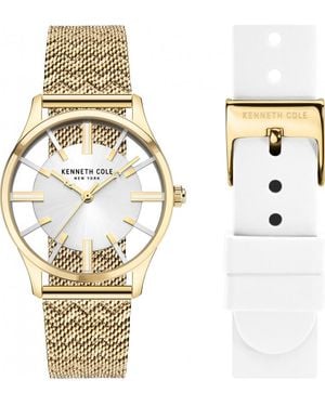 Kenneth Cole Kcwlg2124003 Ladies Watch And Strap Gift Set - Metallic