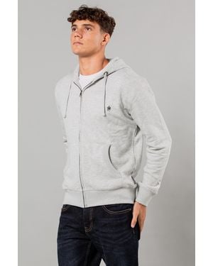 French Connection Light Cotton Blend Zip Hoody - Grey