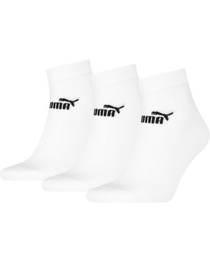 PUMA Adult Quarter Ankle Socks (Pack Of 3) - White
