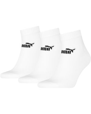 PUMA Kwart Enkelsokken Voor Volwassenen (pak Van 3) (wit)