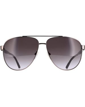 Calvin Klein Aviator Dark Gunmetal Gradient Ck21132S - Brown