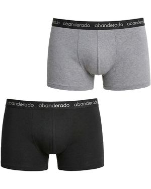 Abanderado Pack Of 2 Elastic Cotton Boxers Aa596 - Grey