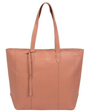 Pure Luxuries 'Amberley' Misty Rose Vegetable-Tanned Leather Tote Bag - Pink