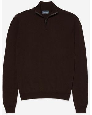 Oliver Sweeney Chocolate Thornby Merino Wool Blend Jumper - Black