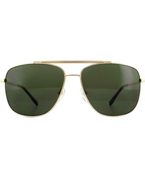Lacoste Classic Aviator Light Gunmetal Sunglasses - Green