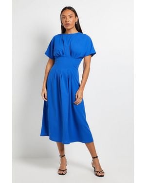 PRINCIPLES Pleated Waist Detail Dress - Blue