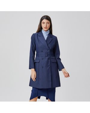 Smart & Joy Maatjas Met Ceintuur - Blauw