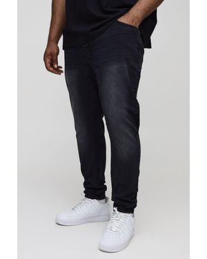 BoohooMAN Plus Super Skinny Stretch Jeans - Black
