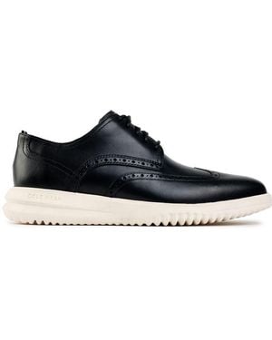 Cole Haan Grand+ Wingtip Shoes - Black