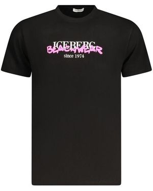 Iceberg Neon Cotton Men T - Black