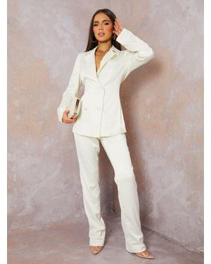 Chi Chi London Tailored Trousers - Natural