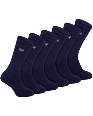 THMO 6 Pairs Soft Breathable Thermal Socks - Blue
