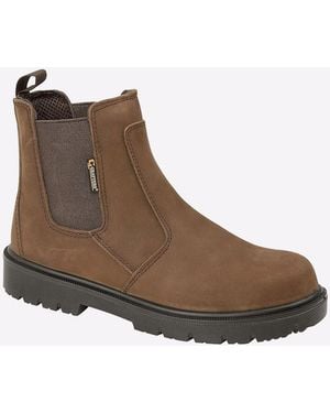 Grafters San Diego Water Resistant Safety Boots - Brown