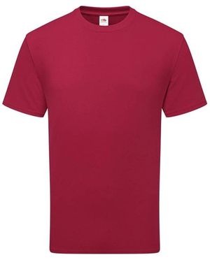 Fruit Of The Loom Adult Cotton T-Shirt (Cranberry) - Red
