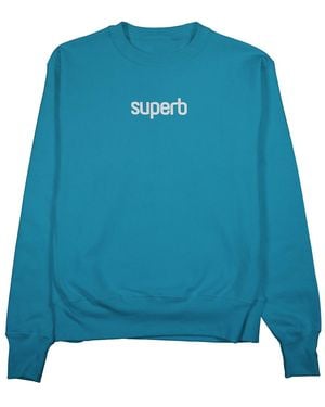 Superb Oversize Hexaline Sweatshirt - Blue