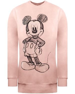 Disney Mickey Forward Sketch Jumper Cotton - Pink
