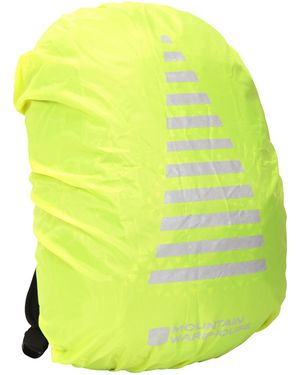 Mountain Warehouse Iso-Vis Rucksack Rain Cover Waterproof Reflective Camping Backpack Protector - Yellow