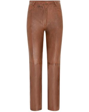 Infinity Leather Lamsleer 501 Biker Jeans - Bruin