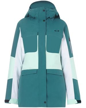 Oakley Sleve Bluewhite Moonshine Insulated 2L 10K Hoodie Jacket 511738 6A9